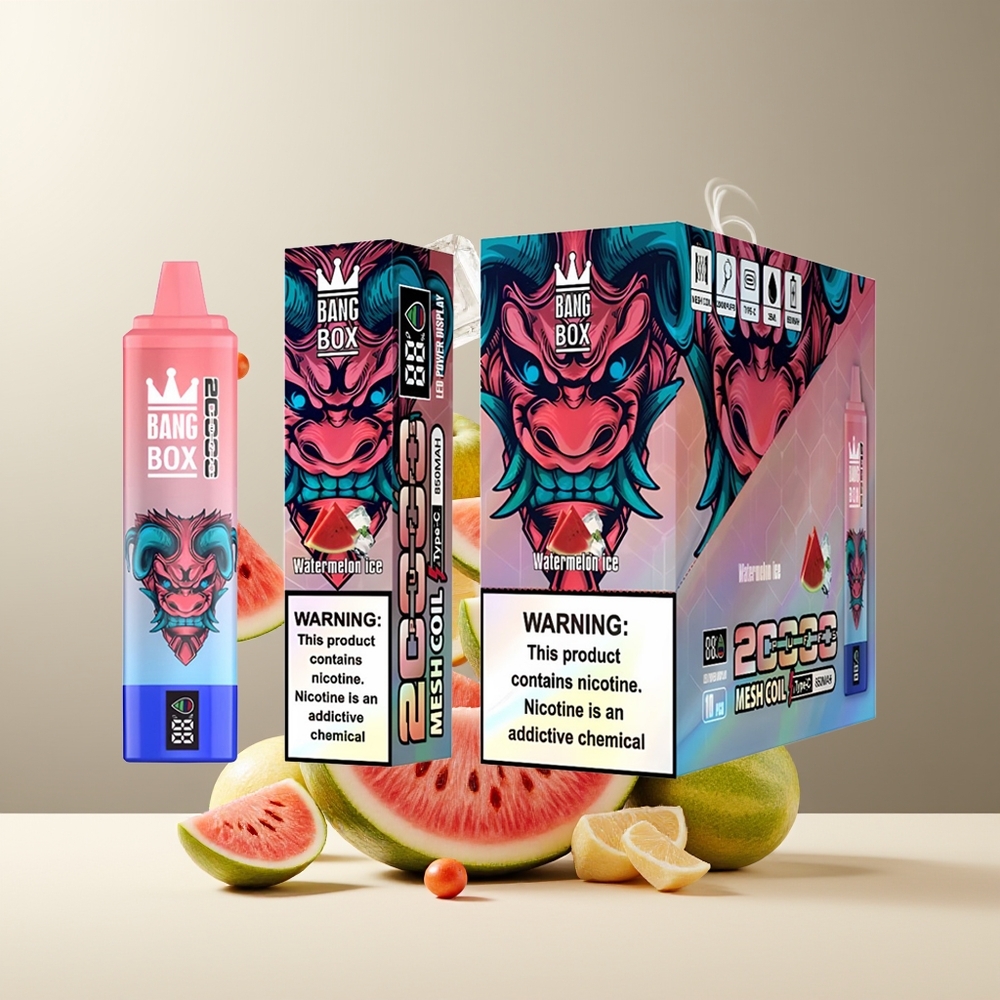 Bang Box 20000 Puffs Grossister Sverige – 35ml E-Liquid 850mAh Laddningsbar Mesh Coil 12 Smaker Tillgängliga