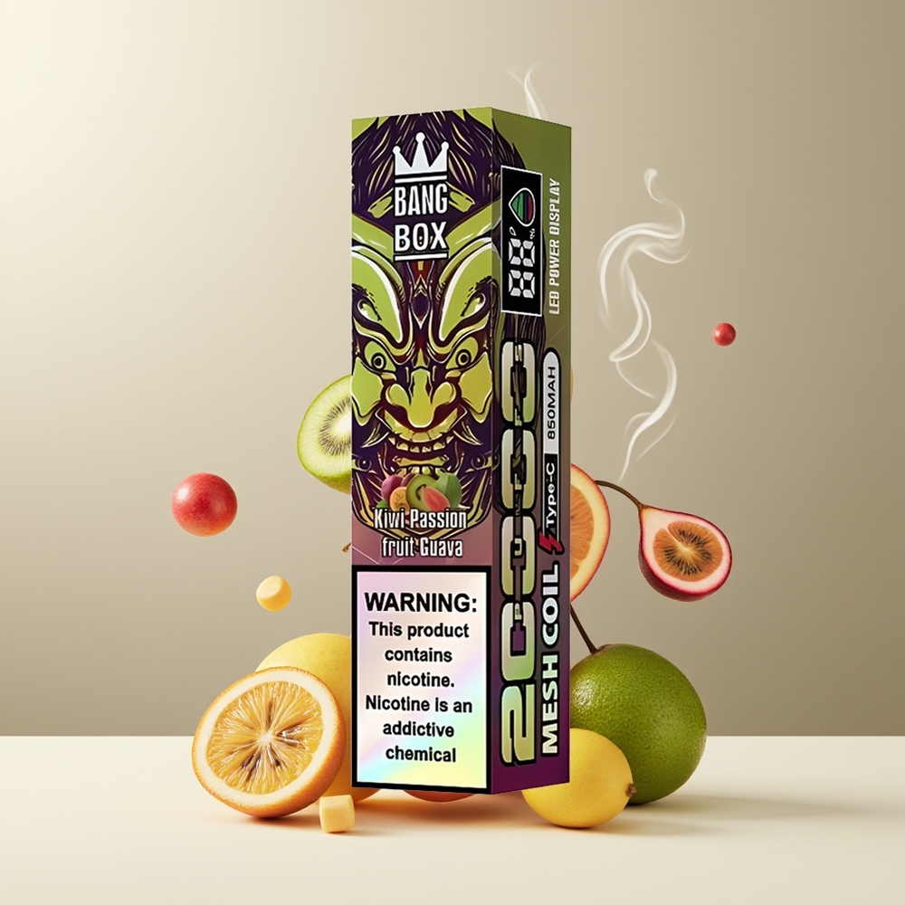 Bang Box 20000 Puffs Grossister Sverige – 35ml E-Liquid 850mAh Mesh Coil 12 Smaker Tillgängliga