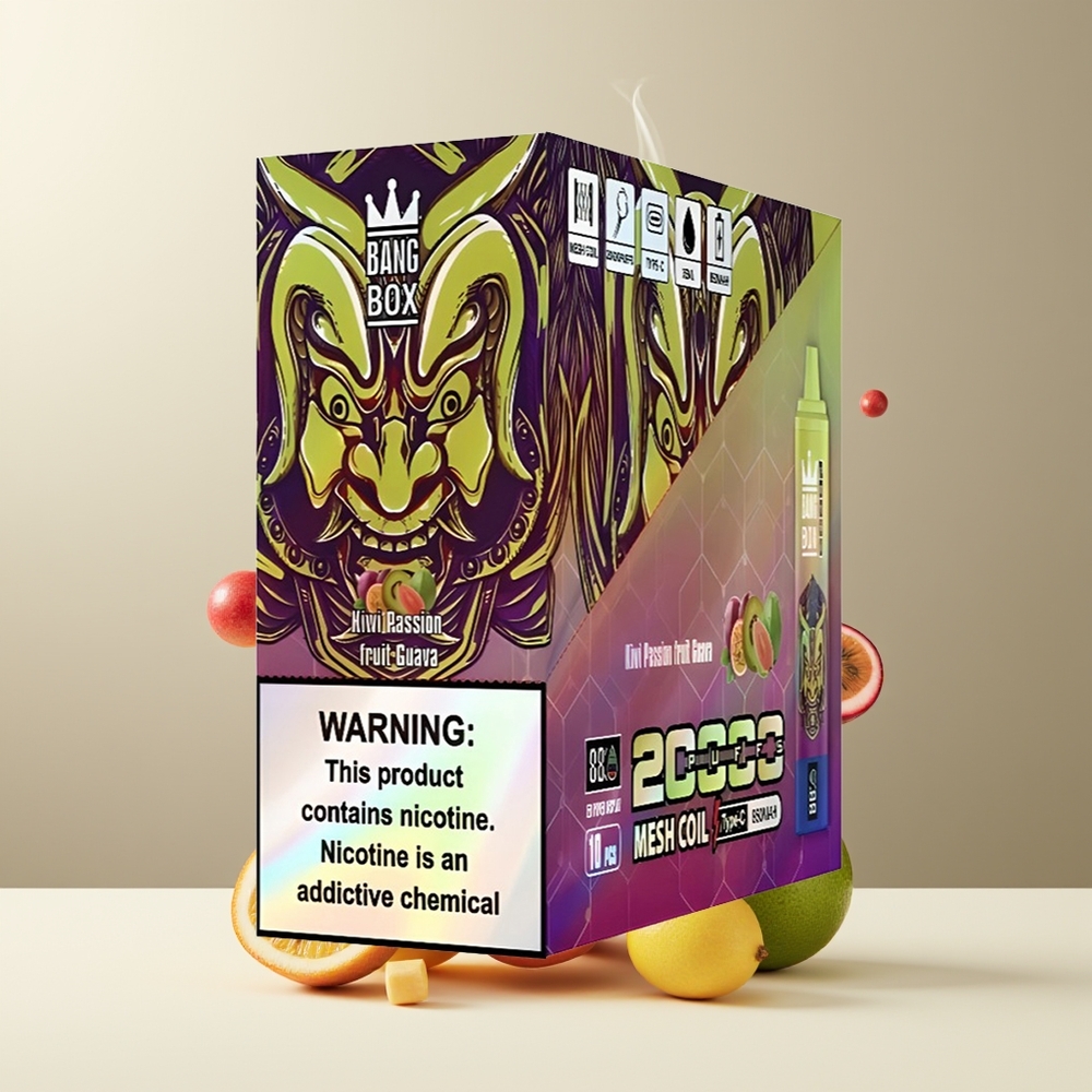 Bang Box 20000 Puffs Grossister Sverige – 35ml E-Liquid 850mAh Mesh Coil 12 Smaker Tillgängliga