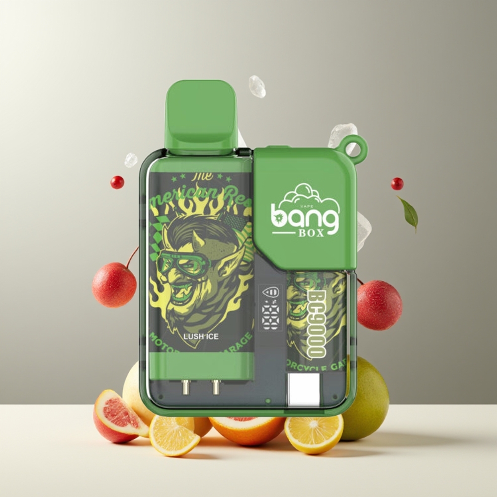 Bang Box 9000 Puffs Grossister Sverige – 14ml E-Liquid 650 mAh Type-C Laddning Lush Is