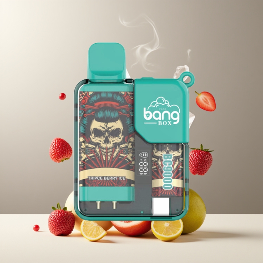 Bang Box 9000 Puffs grossister Sverige – 14ml E-Liquid 650 mAh Type-C Laddning Triple Berry Is