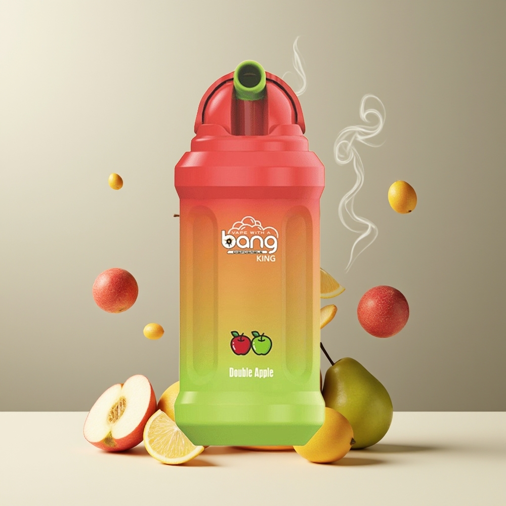 Bang King 12000 Puffs 23ml 650mAh 12 Ohm Mesh Coil grossister Sverige Dobbelt Æble