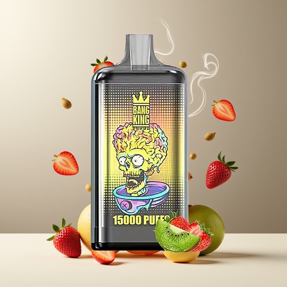 Bang King 15000 Puffs – 21ml E-Liquid 550 mAh Batteri Nicotinstyrka 0-5 – Färgrik  Lekfull Design – grossister Sverige