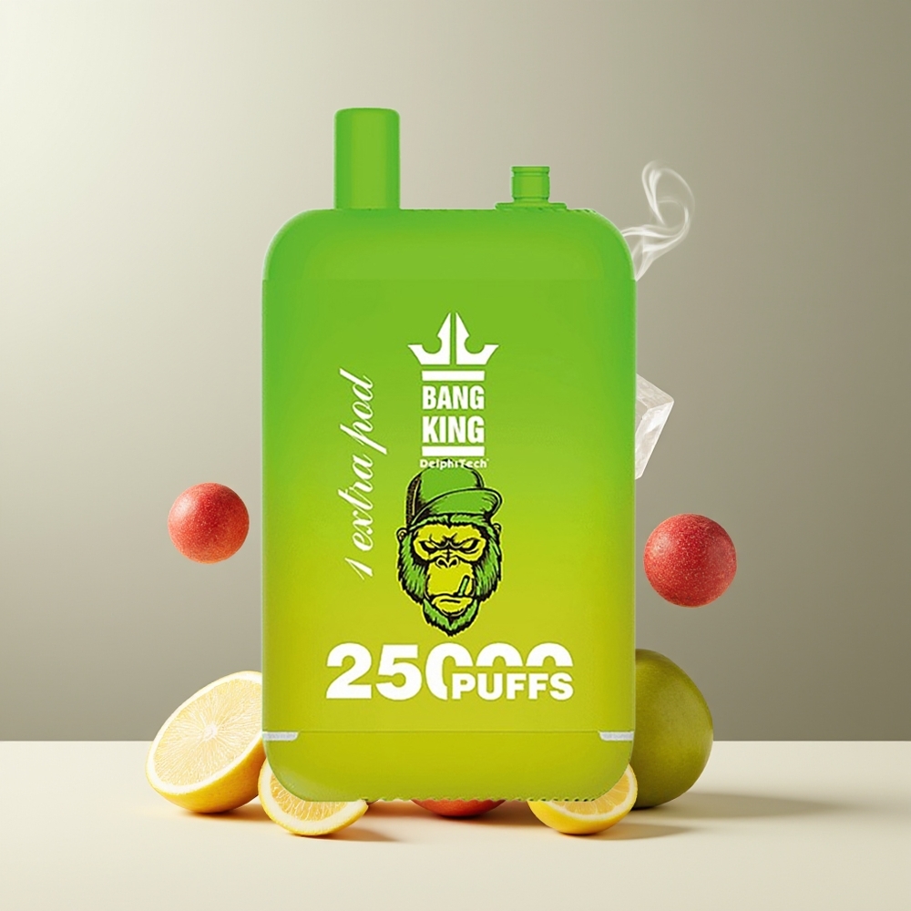 Bang King 25000 Puffs 46ml 650mAh Dual Pod System Grossister Sverige Sur æbleis