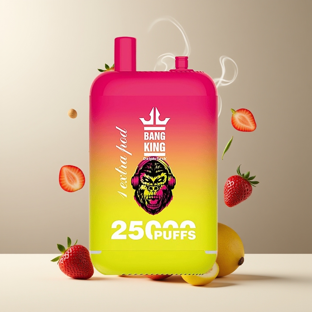 Bang King 25000 Puffs 46ml 650mAh Dual Pod System grossister Sverige Jordbær og banan