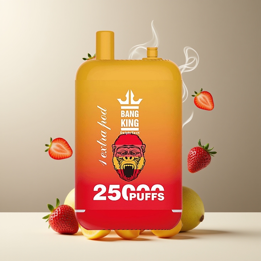 Bang King 25000 Puffs 46ml 650mAh Dual Pod System grossister Sverige Jordbær og mango