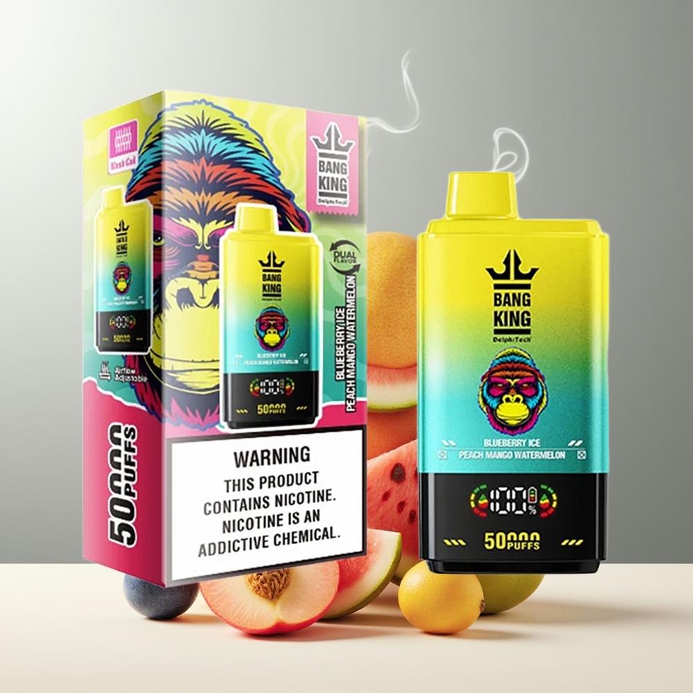 Bang King 50000 Engangs Vape - 50ml E-liquid 850mAh Batteri 10 Mesh Coil - grossister Sverige