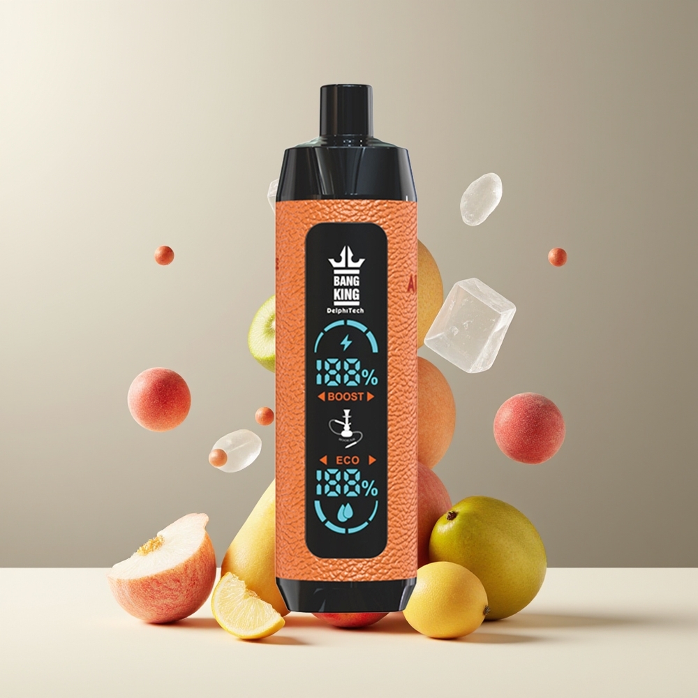 Bang King Shisha 25000 Puffs 30ml 650mAh Type-C grossister Sverige Fersken Is