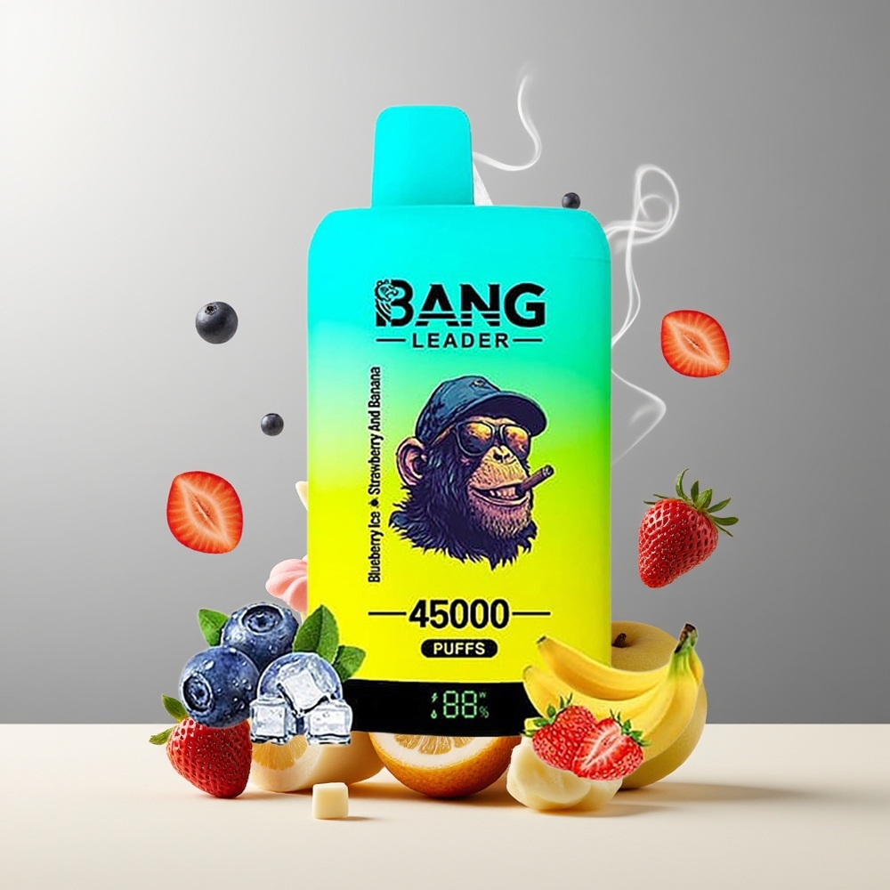 Bang Leader 45000 Puffs Grossister Sverige med Smart Skärm Typ-C USB  Dubbla Smaker 2-i-1 Design