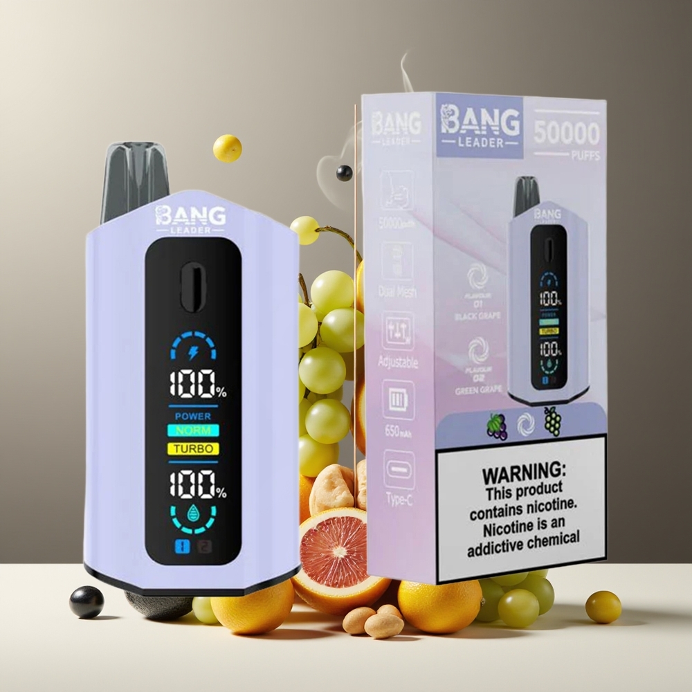 Bang Leader 50000 Puffs Engangs Vape grossister Sverige – 13400mAh Batteri 36ml E-vätska 2-i-1 Smaker Hållbar Konstruktion