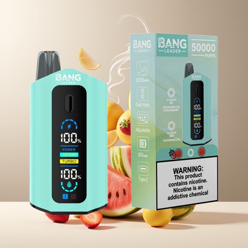 Bang Leader 50000 Puffs Engangs Vape grossister Sverige – 13400mAh Battery 36ml E-liquid 2-i-1 Smaker Hållbar Konstruktion