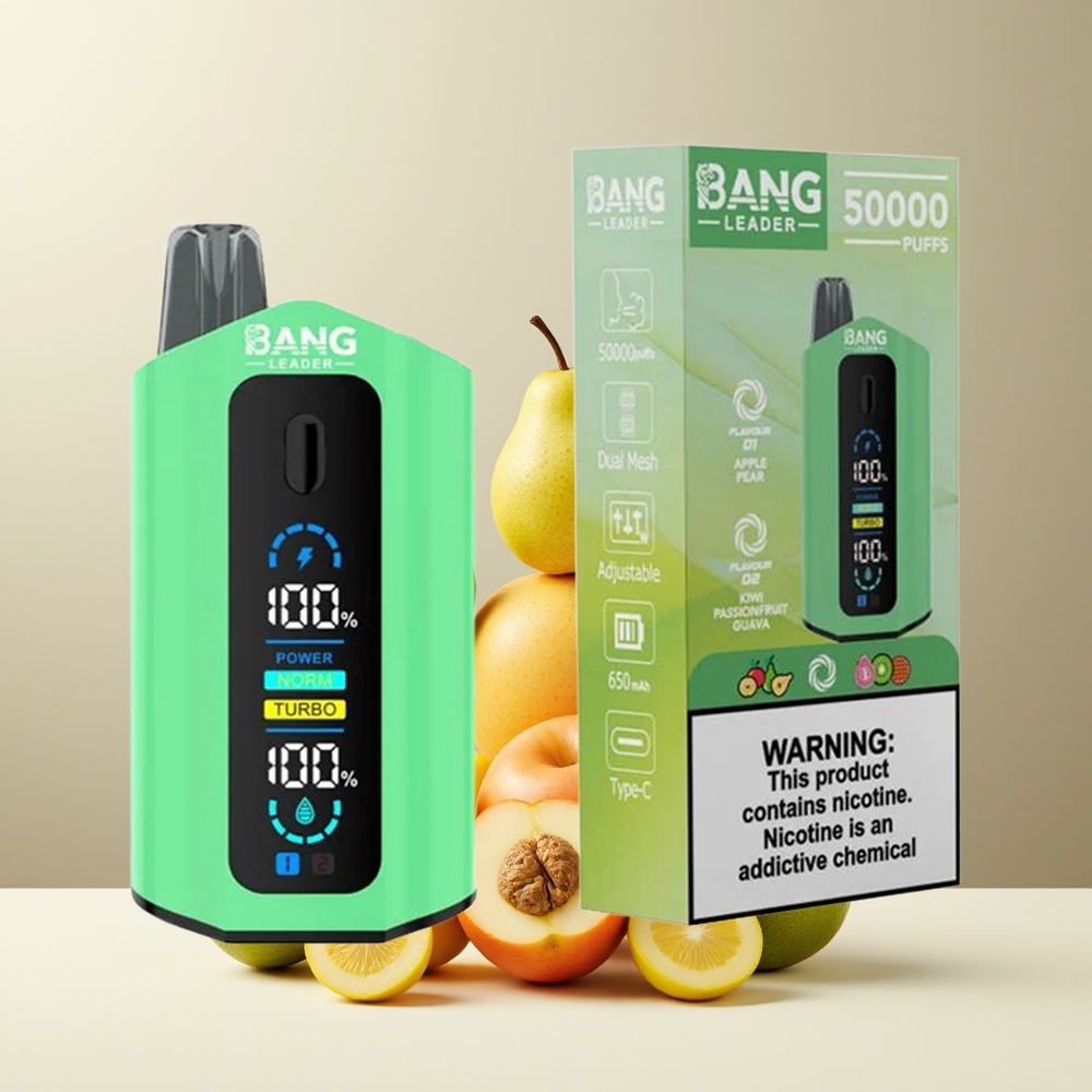 Bang Leader 50000 Puffs Grossister Sverige - 13400mAh Batteri 36ml E-vätska 2-i-1 Smaker Hållbar Konstruktion