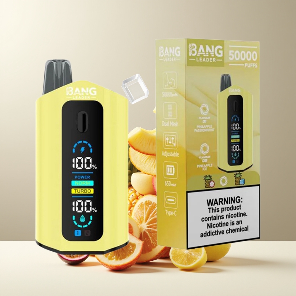 Bang Leader 50000 Puffs Grossister Sverige – 13400mAh Batteri 36ml E-vätska 2-i-1 Smaker