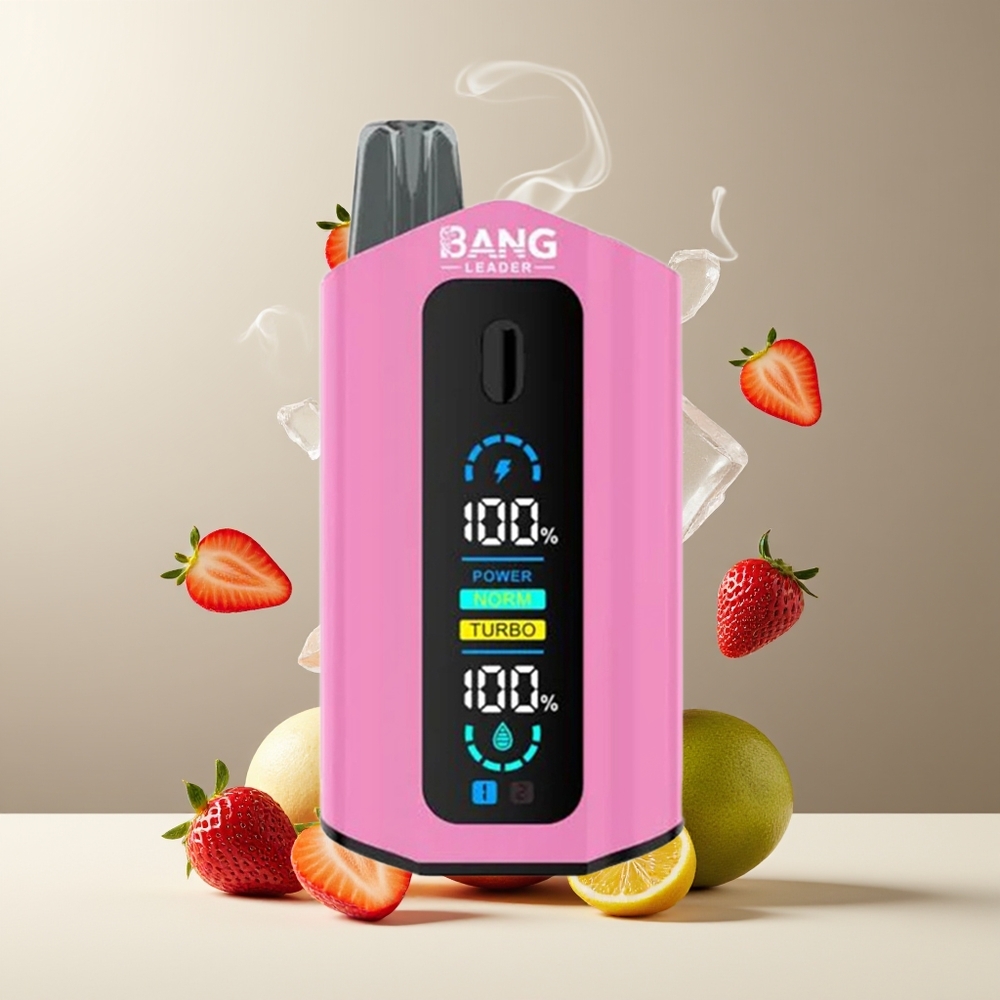 Bang Leader 50000 Puffs Grossister Sverige – 13400mAh Batteri 36ml E-vätska Typ-C-laddning 2-i-1 Smaker