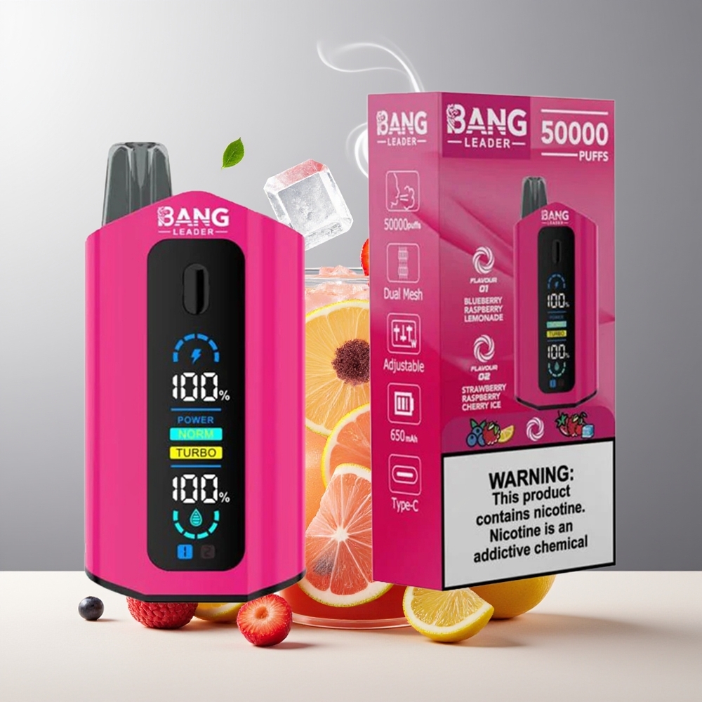 Bang Leader 50000 Puffs Grossister Sverige – 36ml E-liquid 13400mAh Type-C 2-i-1 Smaker