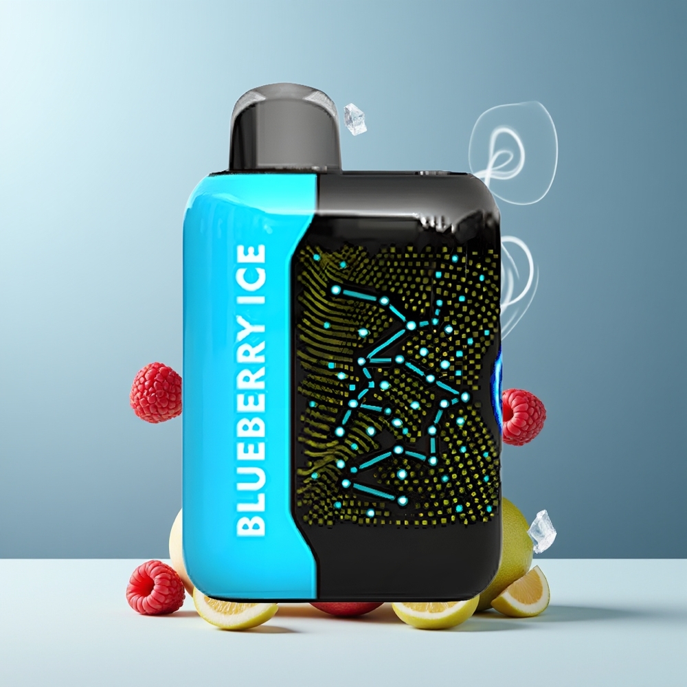 Bang Starry 25000 Puffs Engangs Vape 28ml 800mAh Type-C grossister Sverige Blå Razz-is