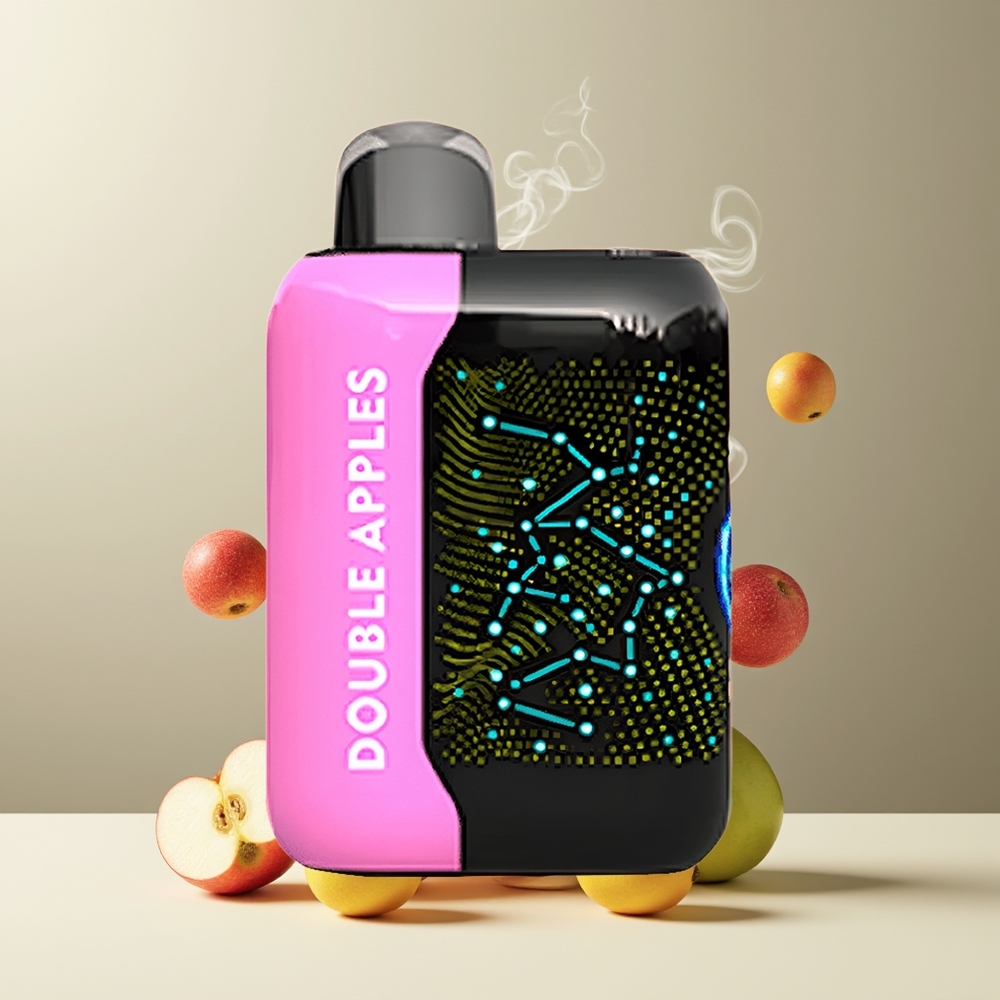 Bang Starry 25000 Puffs Engangs Vape 28ml 800mAh Type-C grossister Sverige Dobbelte æbler