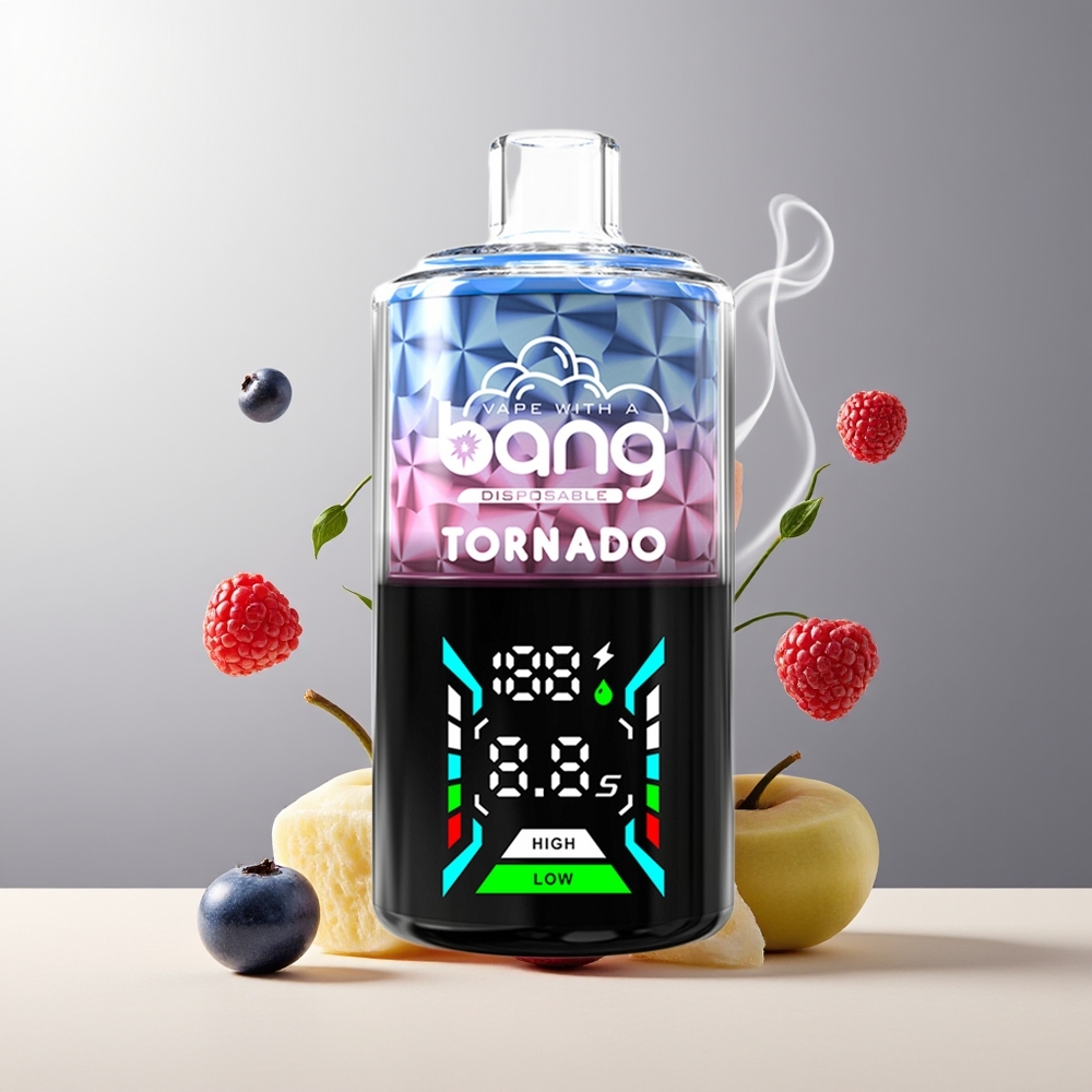 Bang Tornado 40000 Puffs Engangs Vape 40ml 850mAh grossister Sverige Blåbær Hindbær