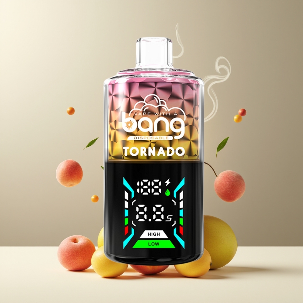 Bang Tornado 40000 Puffs Engangs Vape 40ml 850mAh grossister Sverige Mango Fersken