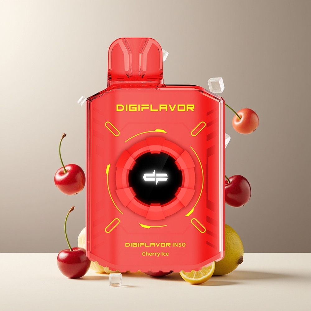 Digiflavor INSO 700 Puffs Grossister Sverige – 2 Nikotin Dual-Mesh Coils Kirsebæris