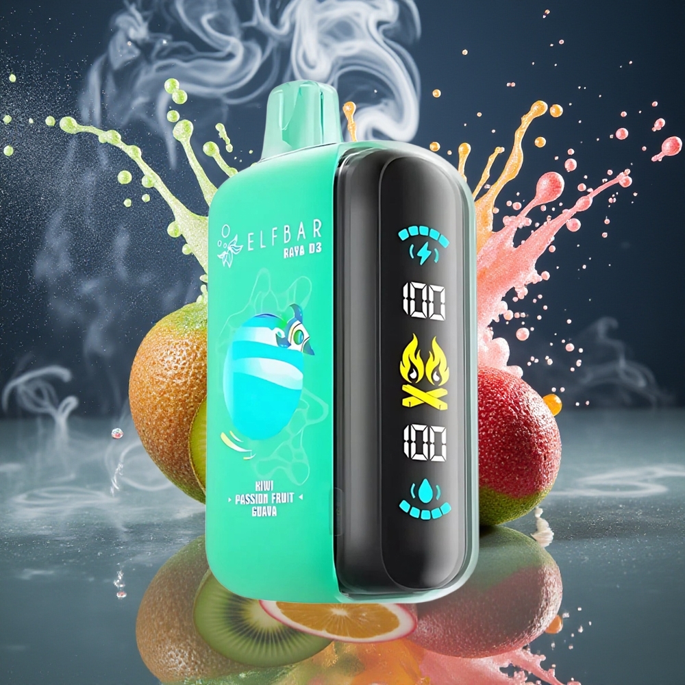ELF BAR RAYA D3 25000 Puffs Disposable Vape 850mAh 23ml 5 Nicotin 20 Smaker Type-C grossister Sverige