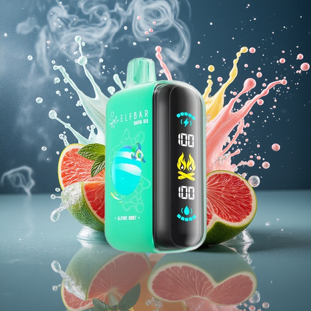 ELF BAR RAYA D3 25000 Puffs Grossister Sverige – 23ml E-vätska 5 Nikotin 850mAh Uppladdningsbart Batteri Typ-C Laddning