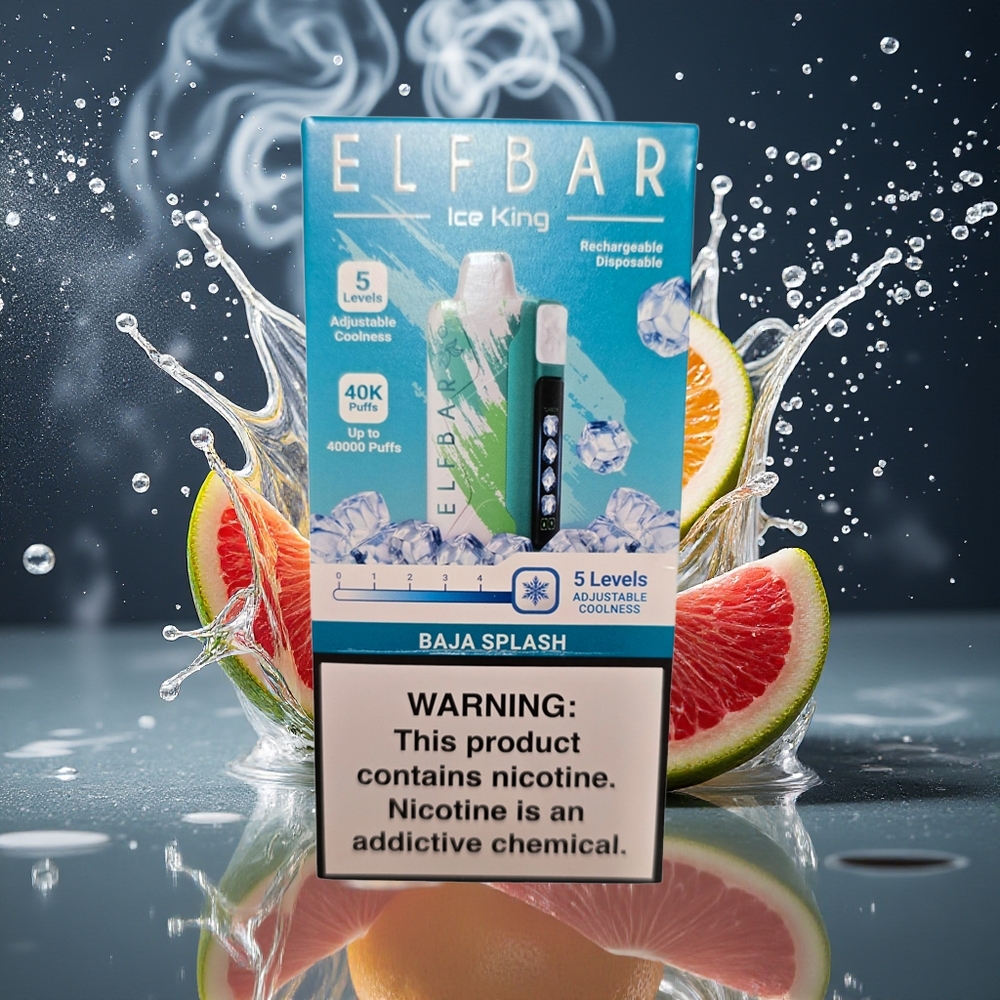 Elf Bar Ice King 40 000 Puffs Grossister Sverige – 20ml E-Liquid 5 Nikotin Laddningsbar 850mAh Batteri Justerbara Kylningsnivåer LCD-display