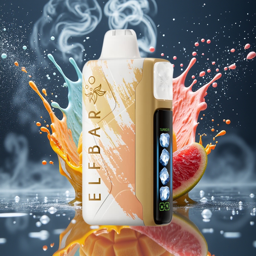 Elf Bar Ice King 40000 Puffs Disposable Vape 20ml 5 Nikotin 850mAh Batteri Justerbara Kylningsnivåer LCD Display grossister Sverige