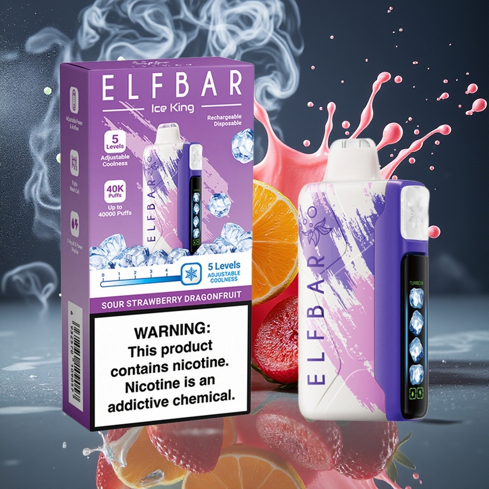 Elf Bar Ice King 40000 Puffs Disposable Vape 40000 puffar 20ml 5 Nikotin 850mAh grossister Sverige