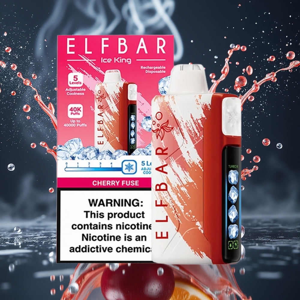 Elf Bar Ice King 40000 Puffs Disposable Vape grossister Sverige – 20ml E-Liquid 5 Nikotin 850mAh Batteri Justerbar Kylning LCD-display