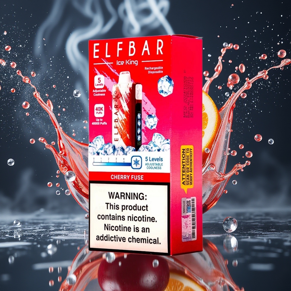 Elf Bar Ice King 40000 Puffs Disposable Vape grossister Sverige – 20ml E-Liquid 5 Nikotin 850mAh Batteri Justerbar Kylning LCD-display