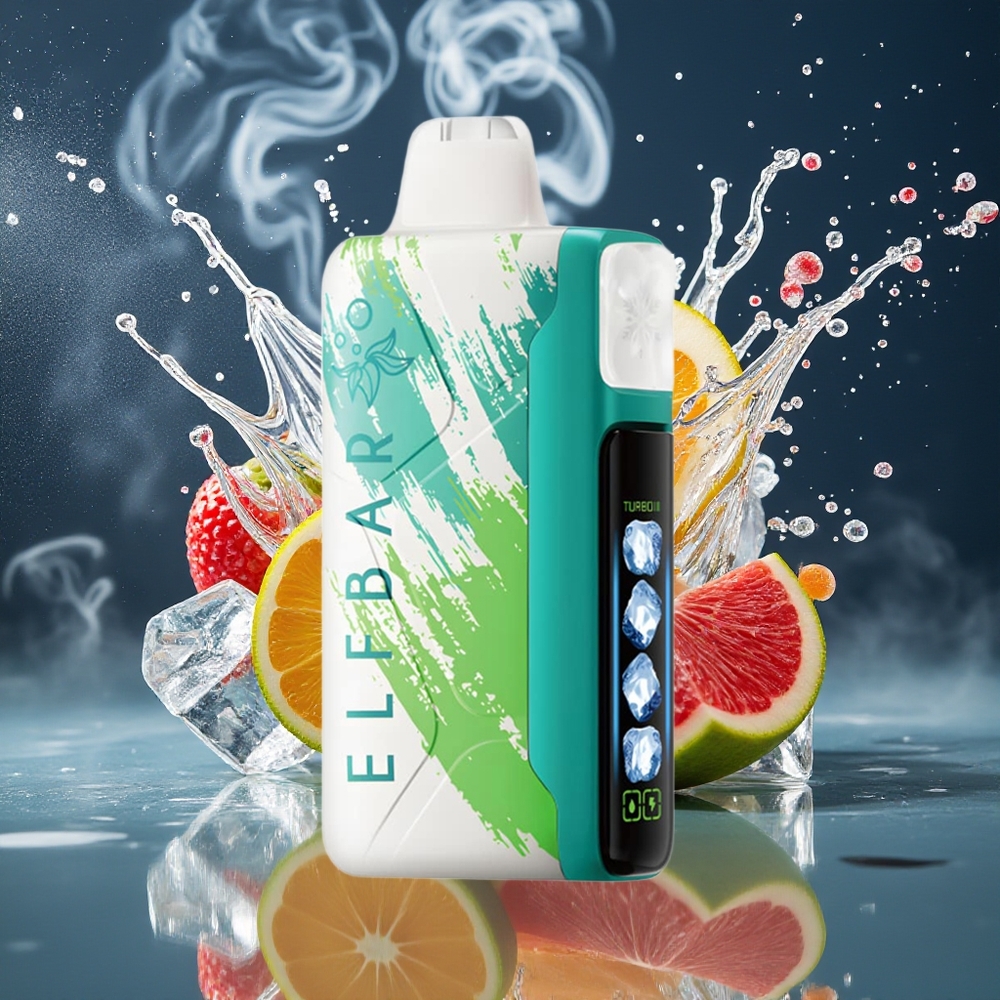 Elf Bar Ice King 40000 Puffs Disposable Vape grossister Sverige – 20ml E-Liquid 5 Nikotin Laddningsbar 850mAh Batteri Justerbara Kylningsnivåer LCD-display