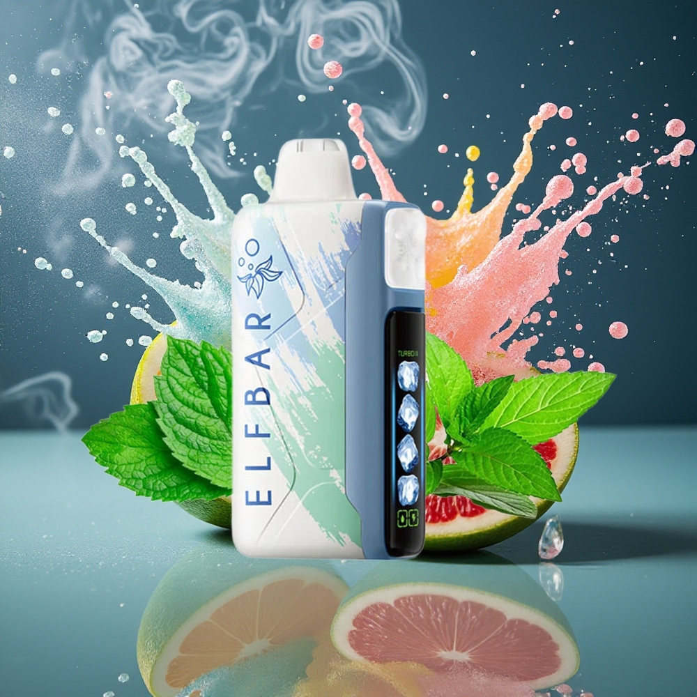 Elf Bar Ice King 40000 Puffs Disposable Vape med 20ml E-Vätska 5 Nikotin Laddningsbar 850mAh Batteri  Justerbara Kylningsnivåer grossister Sverige