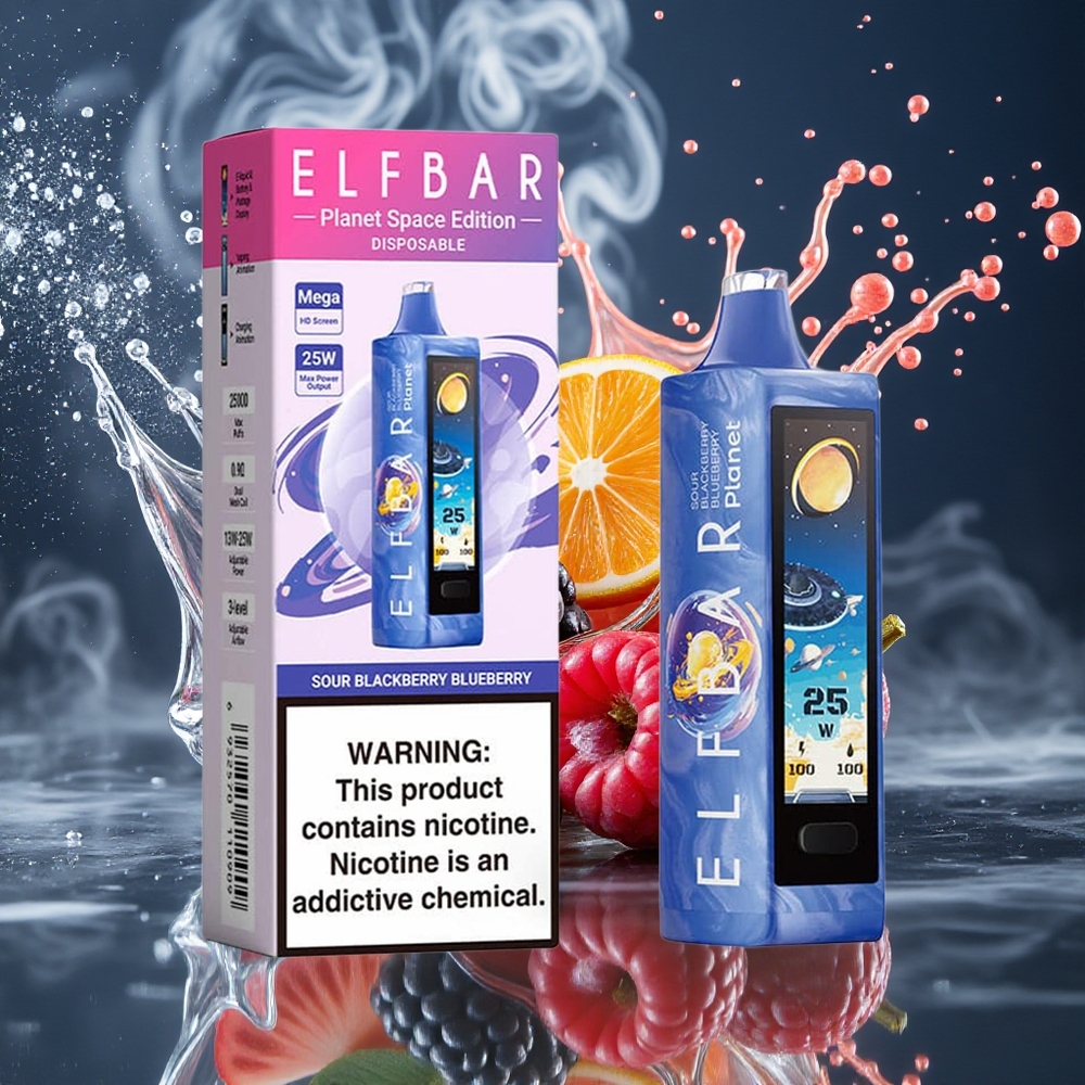 Elf Bar Planet 25000 Puffs Disposable Vape 18ml 50mg Mesh Coil Rechargebar 800mAh grossister Sverige