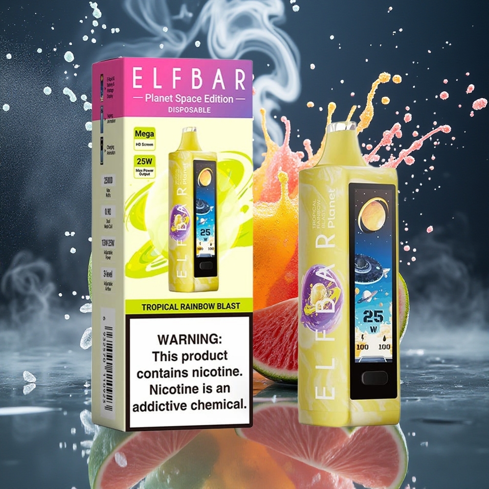 Elf Bar Planet 25000 Puffs Disposable Vape 18ml E-Liquid 800mAh Batteri Mesh Coil Grossister Sverige