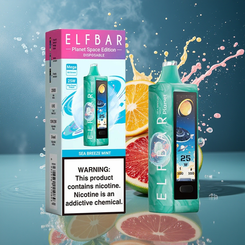 Elf Bar Planet 25000 Puffs Disposable Vape 5 Nikotin 18ml E-vätska 800mAh Batteri grossister Sverige