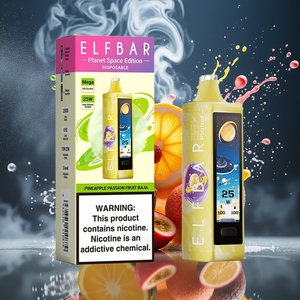 Elf Bar Planet 25000 Puffs Disposable Vape Grossister Sverige – 5 Nikotin 18ml E-vätska Laddningsbar 800mAh