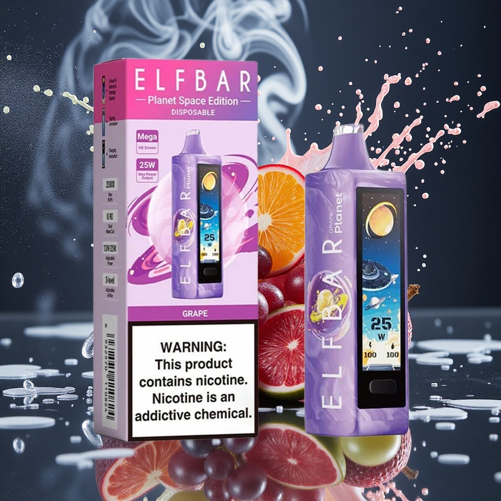 Elf Bar Planet 25000 Puffs Disposable Vape Grossister Sverige – 50mg Nikotin 18ml E-vätska 800mAh Uppladdningsbart Batteri Mesh Coil