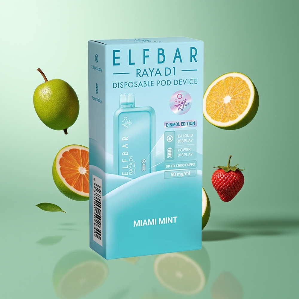 Elf Bar Raya D1 13000 Puffs Grossister Sverige – 18ml Kapacitet 650mAh Batteri Type-C Laddning