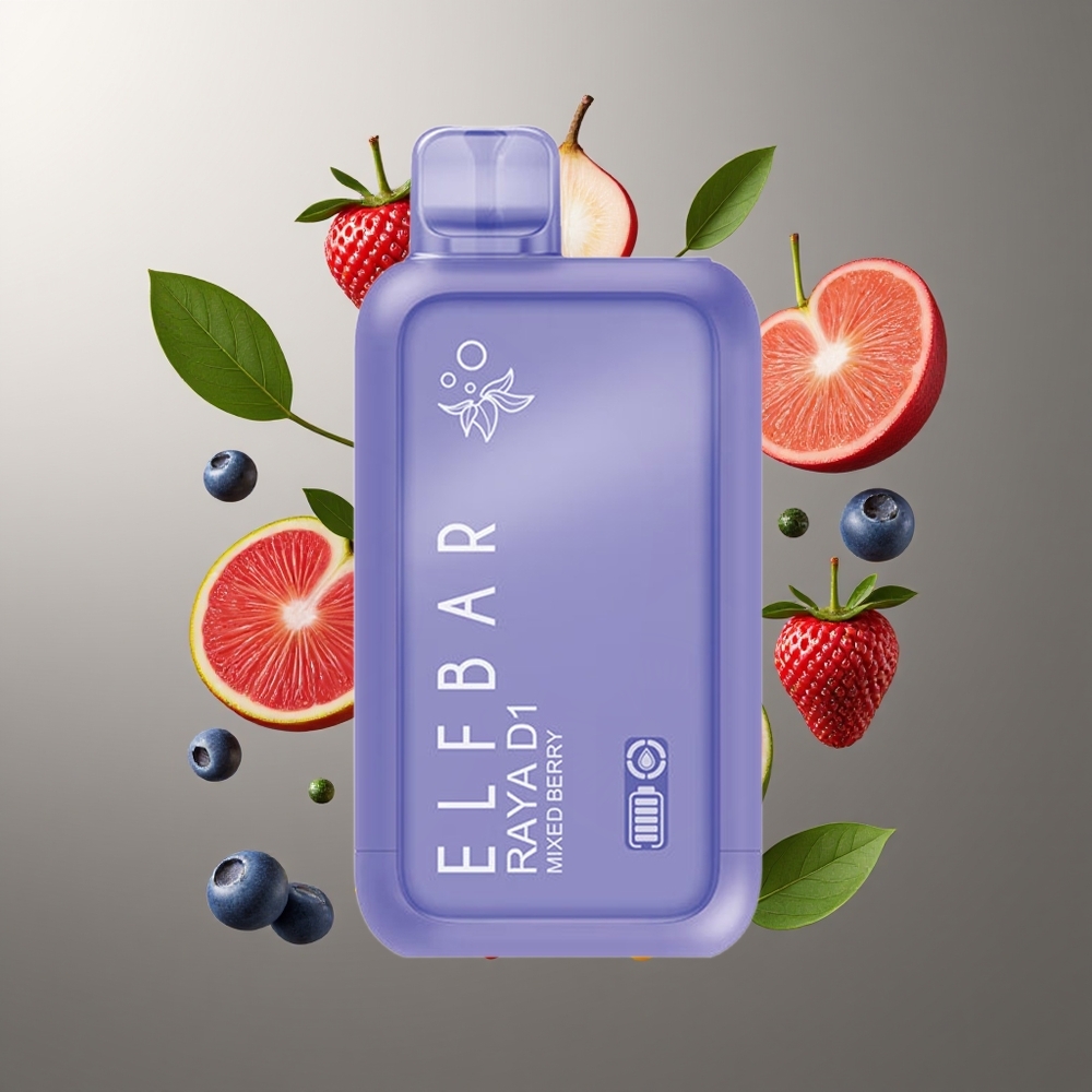 Elf Bar Raya D1 13000 Puffs vape för engångsbruk 18ml 650mAh Type-C grossister Sverige Blandade bär