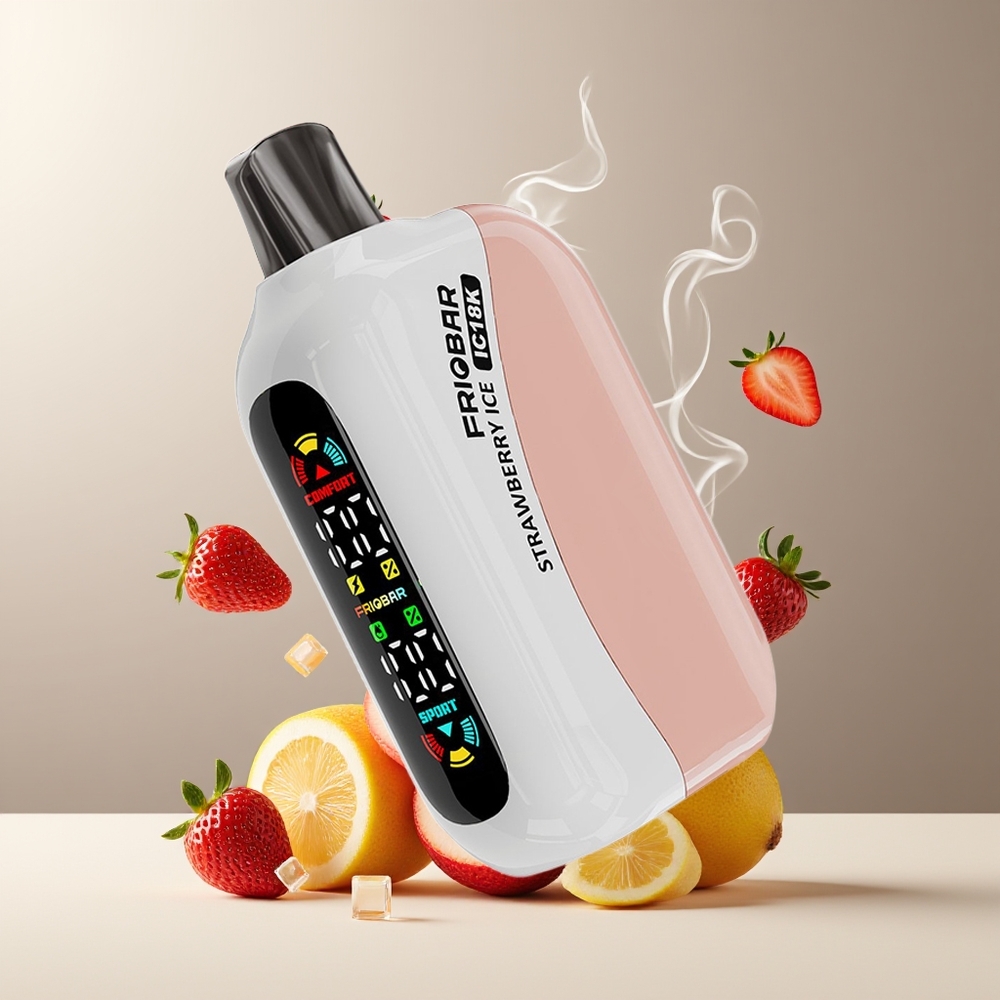 FRIOBAR IC18K 18000 Engangs Vape Grossister Sverige – 18mL Pod 18000 puffar 50/20mg/mL nikotin 1000mAh batteri USB-C-laddning