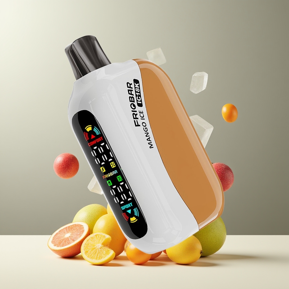 FRIOBAR IC18K 18000 Grossister Sverige – 18mL Pod 18000 puffar 50/20mg nikotin 1000mAh batteri USB-C-laddning