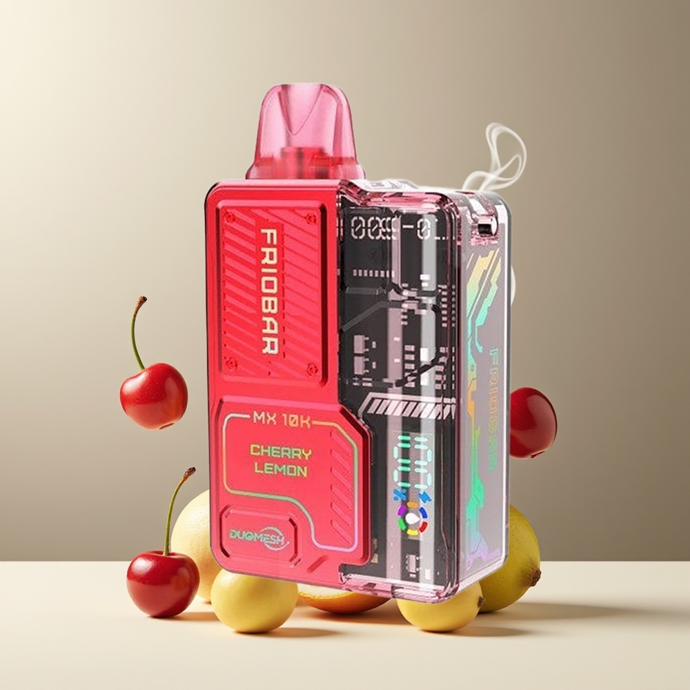 FRIOBAR MX 10K Engangs Vape 10mL 10000 puff 50mg/mL grossister Sverige Kirsebær Citron