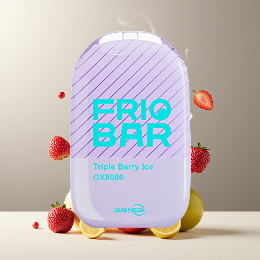 FRIOBAR OX8000 Engangs Vape Grossister Sverige – 16mL 8000 puff 50mg/mL 600mAh USB-C