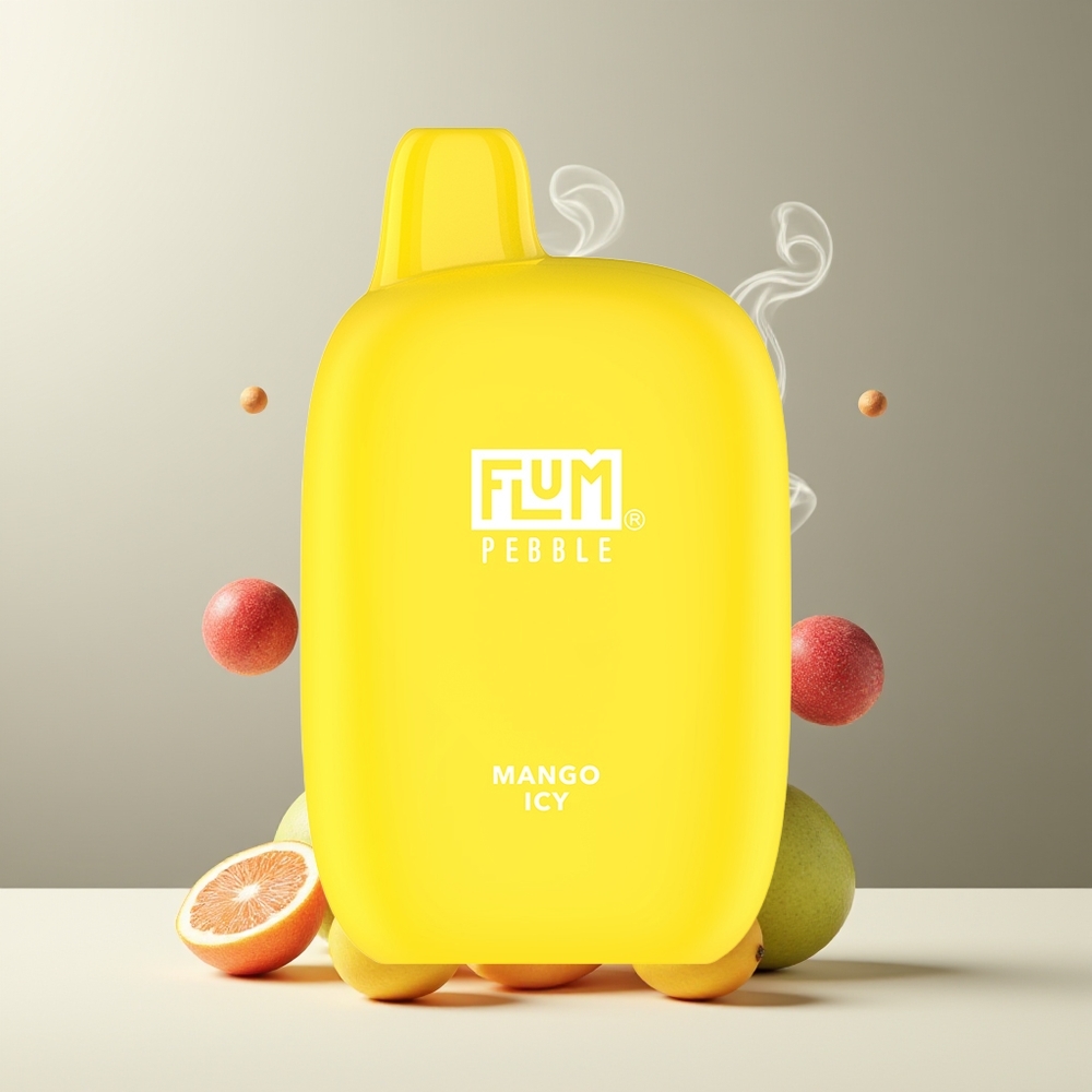 Flum Pebble 6000 10ml 5 500mAh Mesh Coil Type-C grossister Sverige Mango Icy