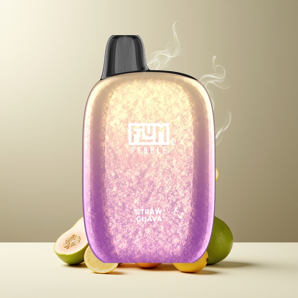 Flum Pebble 6000 10ml 5 Mesh Coil 500mAh Type-C grossister Sverige Jordbær Guava