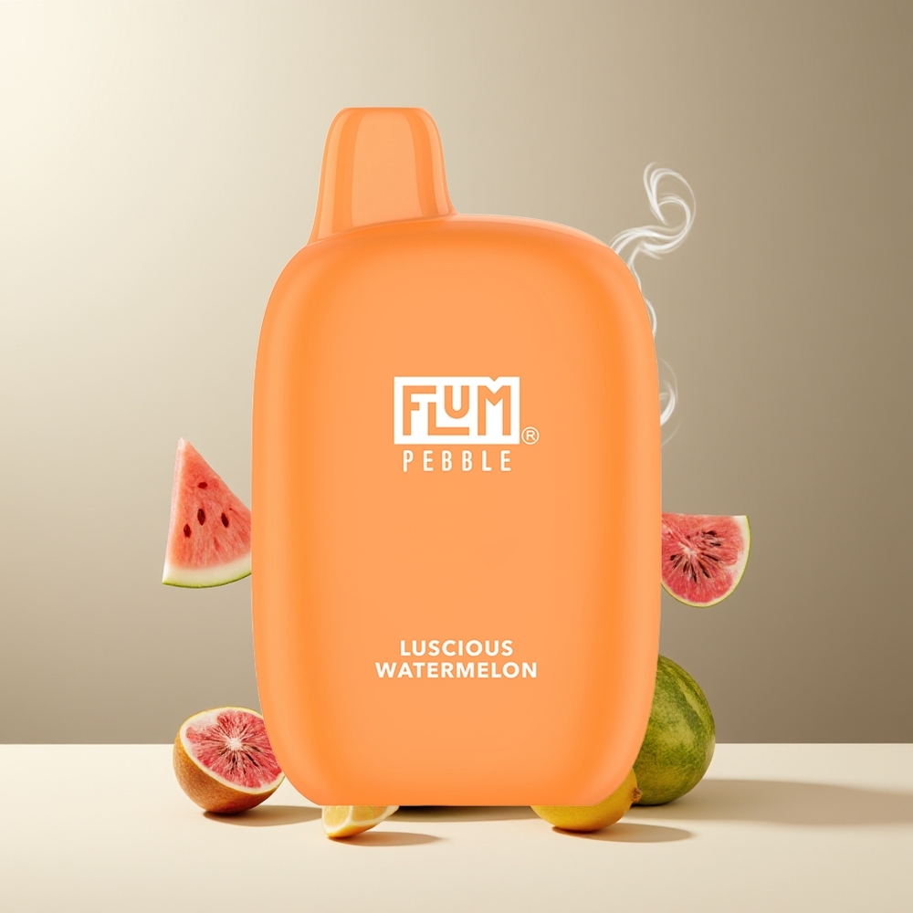 Flum Pebble 6000 Grossister Sverige – 10ml E-vätska 5 Nikotin 500mAh Batteri Mesh Coil Type-C Laddning Lækker Vandmelon