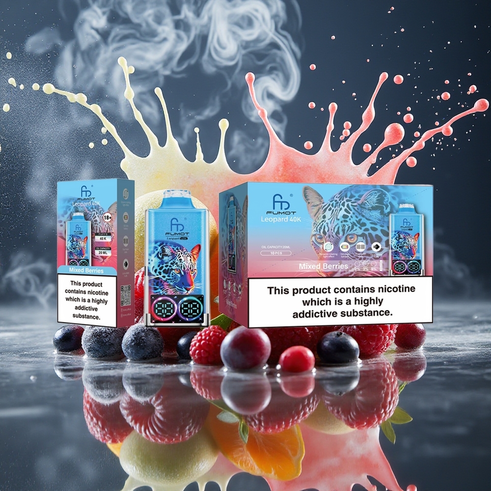 Fumot Leopard 40K Grossister Sverige – 700mAh Battery Dual Mesh 40000 Puffs Type-C Charging