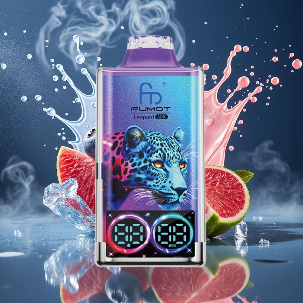 Fumot Leopard 40K Puffs Disposable Vape - 700mAh Battery Dual Mesh Upp till 40000 Puffs Type-C Laddning Digital Tube Oil Power Display - Grossister Sverige
