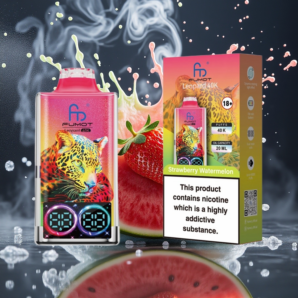 Fumot Leopard 40K Puffs Disposable Vape Grossister Sverige – 0-5 Nikotin 700mAh Dual Mesh 40000 Puffs Type-C-laddning Digital Oljekraftdisplay